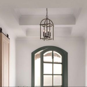 Metal Foyer Chandelier Hallway dining room light